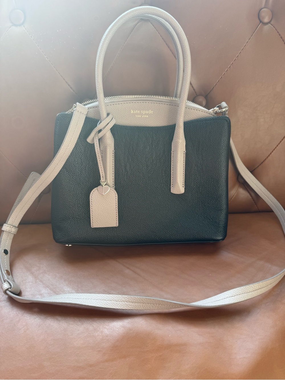 kate spade Cream Crossbody Bag with Gold Hardware